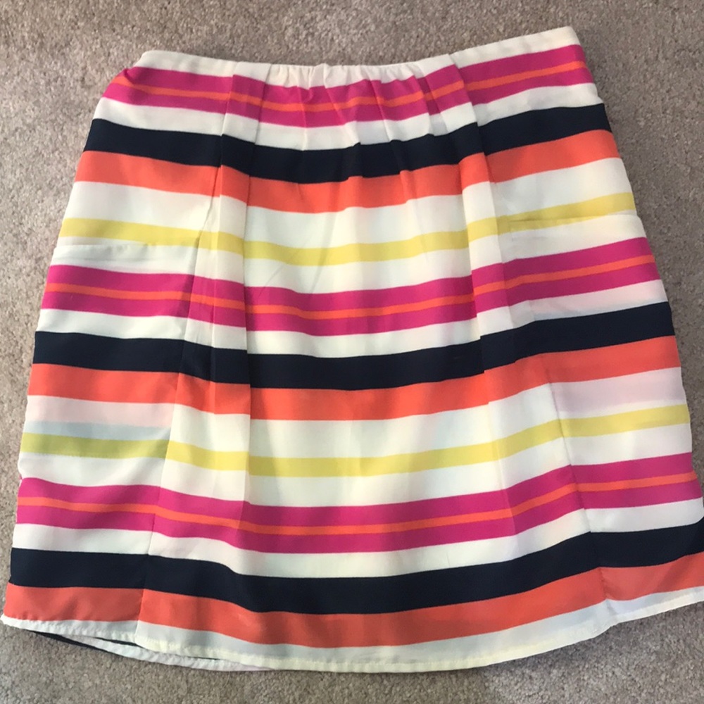 Multi-colored striped skirt